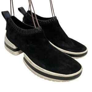 Stuart Weitzman SW 612 Slip on Sneaker black suede size 7 laceless chunky